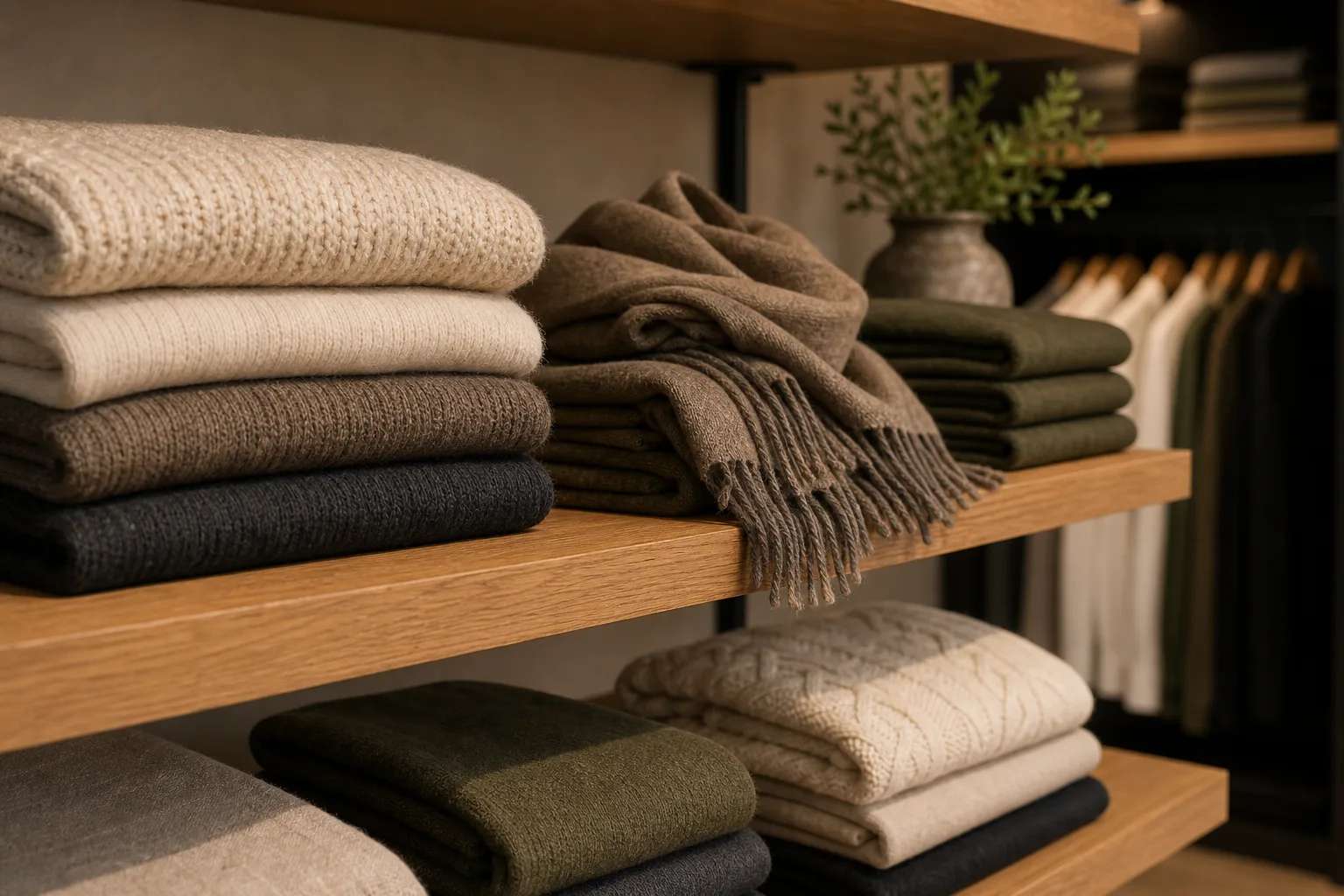 Outerwear selection prepared for a premium wardrobe category card